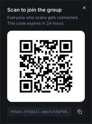 The QR code that lets people join a group