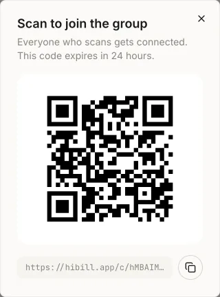 The QR code that lets people join a group